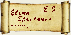 Elena Stoilović vizit kartica